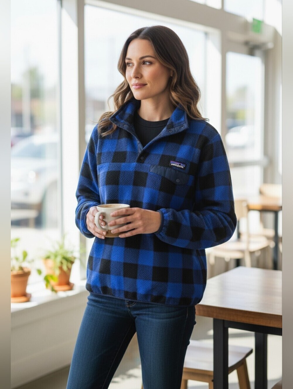 Patagonia Synchilla Blue and Black . - Picture 1 of 4